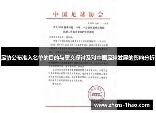 足协公布准入名单的目的与意义探讨及对中国足球发展的影响分析 足协公布准入名单的目的与意义探讨及对中国足球发展的影响分析